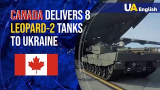 Canadian Leopard-2 tanks being loaded onto Ukrainian An-124 planes