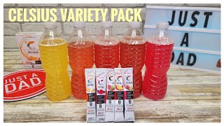 Celsius Flavored Water Drink Mix Berry, Orange Coconut, DragonFruit Lime and Cranberry Review