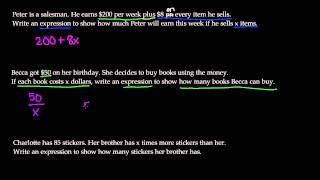 Writing Expressions from Word Problems - 7th Grade Math