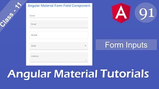 Angular material form | Angular material form input |Angular tutorials#angular #angularmaterial