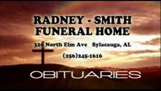 Obituaries for Oct. 9th brought to you by Radney Smith Funeral Home...