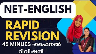 ഇംഗ്ലീഷ് NET  പരീക്ഷക്ക് എല്ലാ യൂണിറ്റുകളും -NET English Rapid Revision