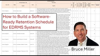 How to Build a Software-Ready Retention Schedule for EDRMS