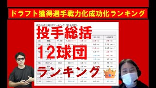 【投手総括12球団】ドラフト獲得選手戦力化ランキング【ダマンさん】