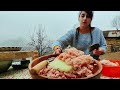 rural life of iran cooking traditional lamb testicles u0026 baking flatbread in clay oven