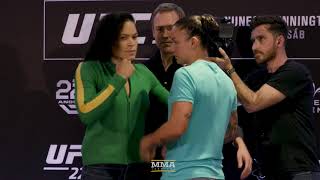 Amanda Nunes vs. Raquel Pennington UFC 224 Media Day Staredown - MMA Fighting