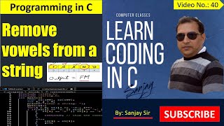 Mastering to remove vowels from a string in C