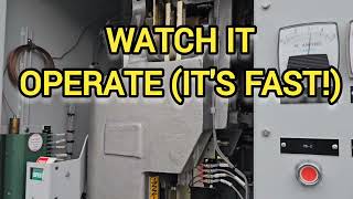 How does a high voltage circuit breaker operate? See the mechanism fire