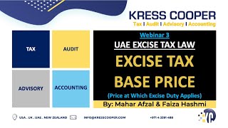 UAE Excise Duty [3]: Excise Tax Base Price I Price of Goods at which Excise Duty is Applicable