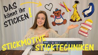 Vorstellung Stickmaschine | Stickmotive | Initialen | Sticktechniken | Pfaff Creative 3.0