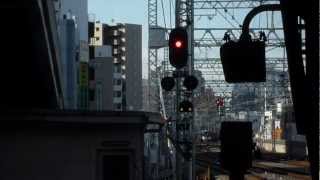 京阪電車の信号を見る①・京橋駅４番線発車メロディ（AKOGARE）