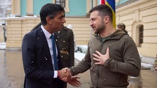 Rishi Sunak meets Volodymyr Zelensky in Kyiv
