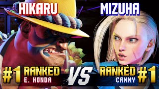 SF6 ▰ HIKARU (#1 Ranked E.Honda) vs MIZUHA (#1 Ranked Cammy) ▰ High Level Gameplay