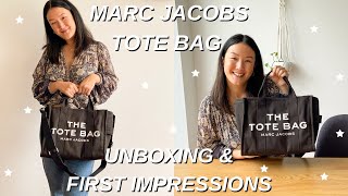 MARC JACOBS SMALL TOTE BAG REVIEW | Unboxing, First Impressions, Does it fit a laptop? Worth it?