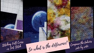 So what is the difference? Let's compare Full Cross vs Tent Stitch side by side