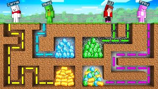 JJ and Mikey: SECRET UNDERGROUND Tunnel Battle in Minecraft - Maizen