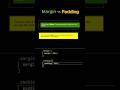 CSS Margin Vs Padding 😮 Explained! #css #frontend #html #css #interviewprep #coding