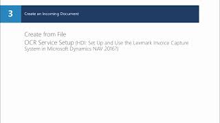 Create and use a workflow for incoming documents in Dynamics NAV 2016