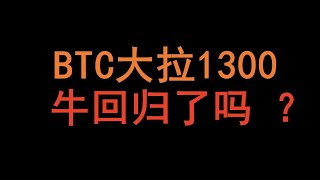 2023 10 16  BTC大拉1300 , 牛回归了吗 ？