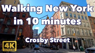 【4K】Walking New York #90 | Crosby Street | From Houston St to Howard St | Soho Manhattan