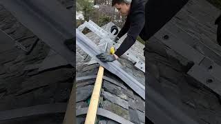 Putting my DIY Lead Ridge #shorts #lead #leadwork #leadworking #diy #roof #roofing