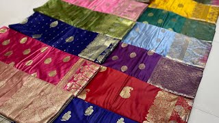 Latest benarashi saree in different colour || হাতের কাজের বিভিন্ন কালারের বেনারসি শাড়ী।।@hanifsilk