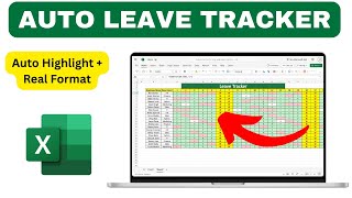 Leave Tracker with Auto Highlight in Excel | Real Office Format Hindi