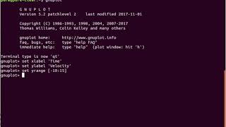 Using the gnuplot for plotting graphs