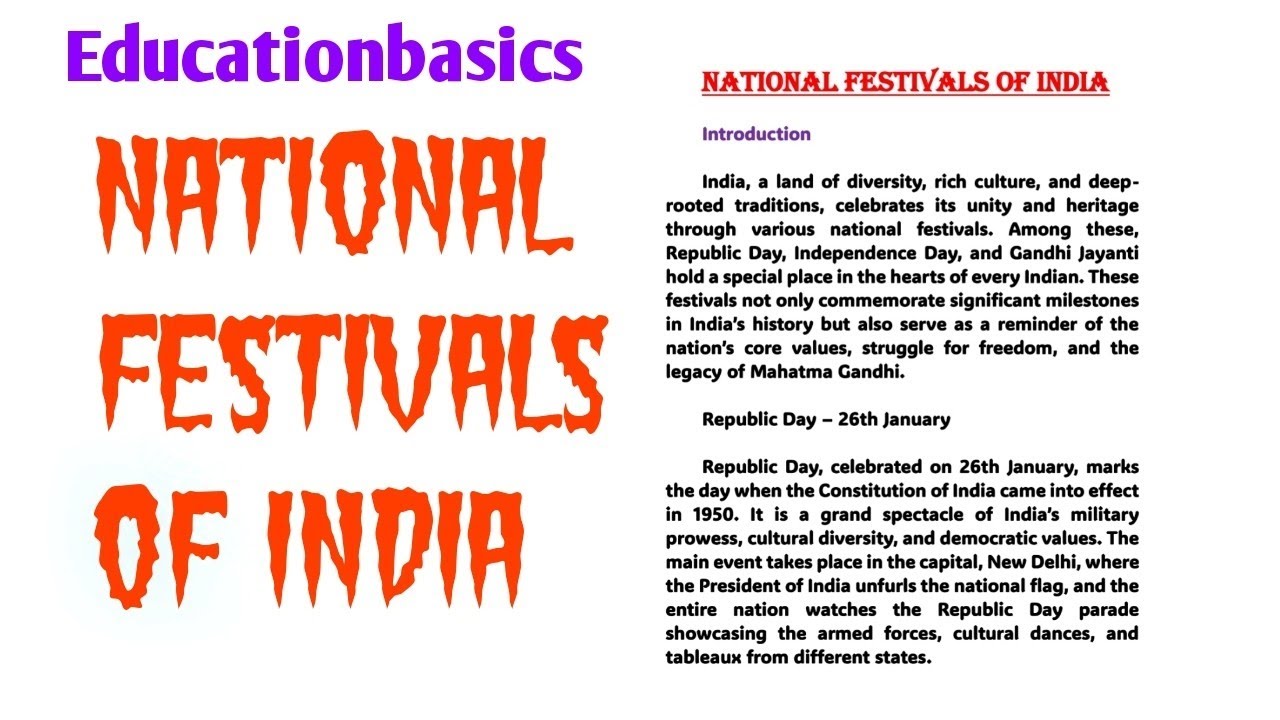 National Festivals Of India Essay In English | National Festivals Essay ...