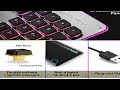 langtu membrane gaming keyboard colorful led backlit quiet keyboard for study all metal panel usb