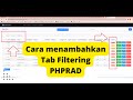 Cara membuat tab filtering menurut kategori tertentu di PHPRAD #phprad #nocodeapp #nocoding