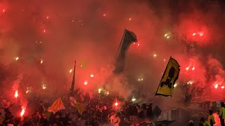 Green Brigade Pyro Show Celtic vs Rangers League Cup Final | All Angles