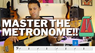 7 Bass Guitar Metronome Exercises [Your Timing WILL Improve]