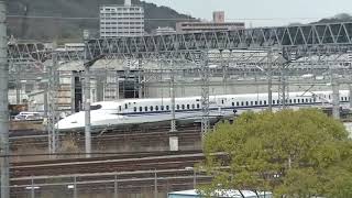 山陽新幹線 下り のぞみ101号（16両編成）回送 N700系 K編成 JR西日本 博多総合車両所 広島新幹線車両基地