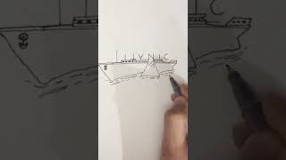 VERY EASY! Turning Titanic Words Into a Drawing! | How To Draw Titanic #shorts #art #viral #trending
