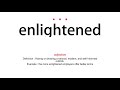 How to pronounce enlightened - Vocab Today