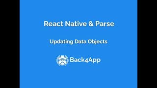 React Native Parse - Updating Data Objects