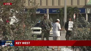 Armed forces help deliver necessities for people in Key West after Hurricane Irma