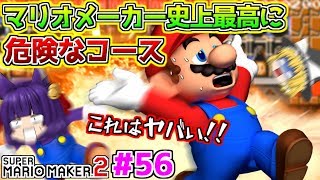 【ゆっくり実況】マリオ史上最高に危険すぎるコース！？うp主\u0026マリオ、秘密の○○をする！！たくっちのスーパーマリオメーカー2実況！！ Part56！！【マリオメーカー2】