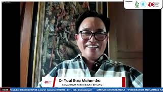 PEMIKIRAN POLITIK ISLAM DR. MOH. NATSIR-PROF. YUSRIL IHZA MAHENDRA (bag. 01)