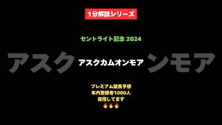 【セントライト記念2024】アスクカムオンモア　一分解説シリーズ