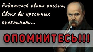 ОСУЖДЕНИЕ. Украинский поэт Тарас Шевченко — Мы чванные, пустые люди..