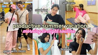 Productive Summer Break Vlog! 🍃 Starting GYM, Studying, Cleaning, Self-Care, Art Shopping!