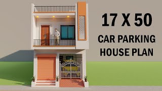 Shop with house plan,17 by 50 dukan or makan ka naksha,3D ghar ka naksha,duplex house elevation