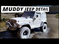 DEEP WASH a MUDDY Jeep Wrangler and Engine Bay Detail | AndRem Detail