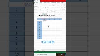 Excel Magic to Build a Multiplication Table #shorts #shortvideo #short #shortsfeed #shortsviral