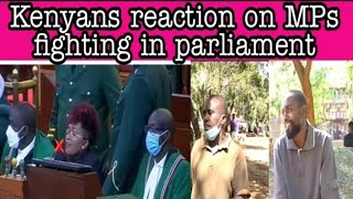 Kenyans reaction on MPs fighting in parliament during political amendment Bill. #ktnnews
