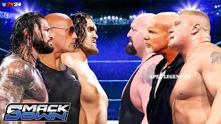 Roman Reigns The Rock \u0026 The Great Khali vs Brock Lesnar Goldberg \u0026 The Big Show - WWE 18 Jan 2025