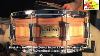 Pork Pie Rosewood/Zebra Snare Drum 5.5x14 - The Drum Shop North Shore