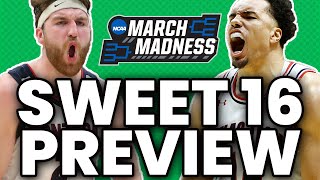 NCAA March Madness Sweet 16 Predictions | College Basketball Betting Podcast